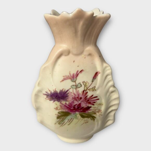 Robert Hanke Vase Floral Design RH Austria Porcelain Unique Antique - Picture 6 of 7